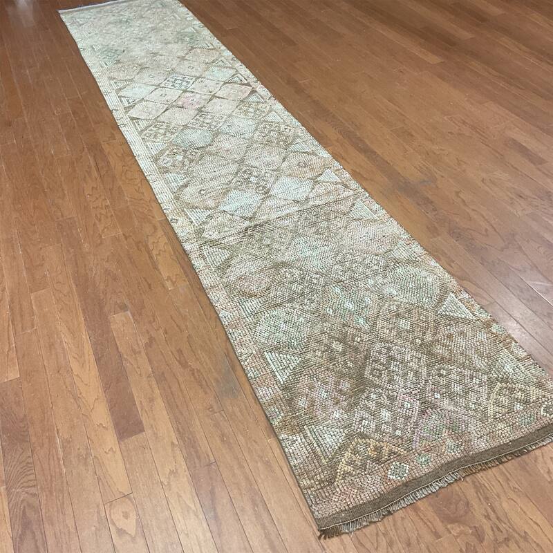 HERAT ORIENTAL Handmade Turkish Oushak Wool Runner - 2'9" x 14'2"