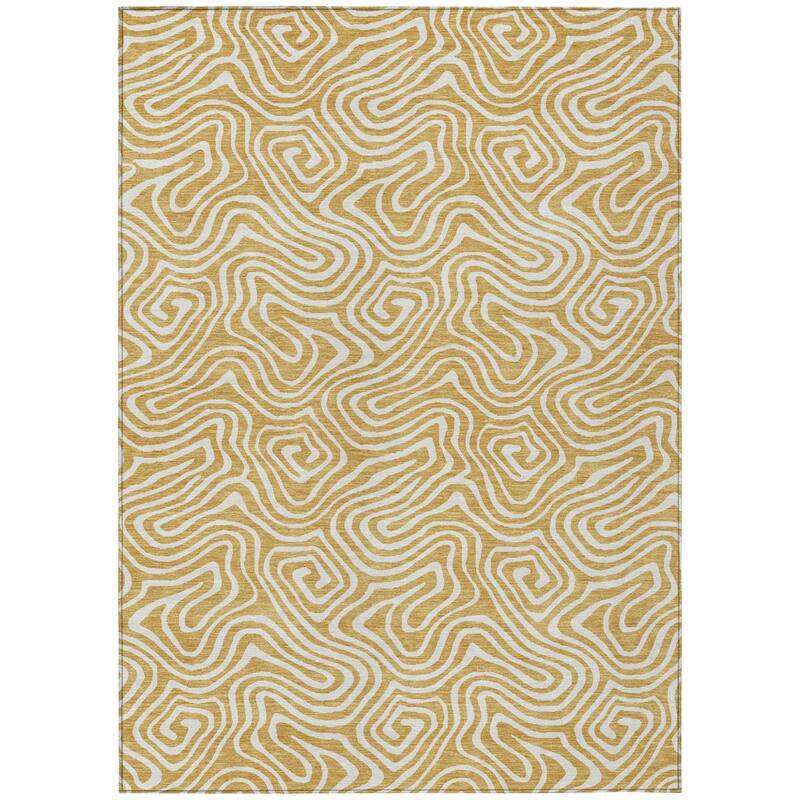 HomeRoots Abstract Transitional Rectangle Outdoor Rug