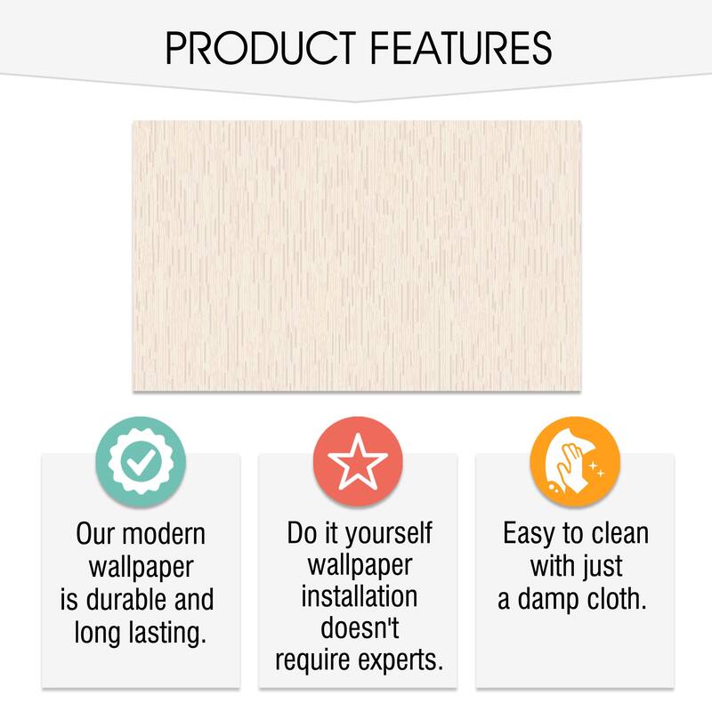 SUSSEXHOME Removable Wallpaper-Waterproof, Strippable, Light Resistance & Cleanable Wall Paper Roll-Wallpaper-Rain