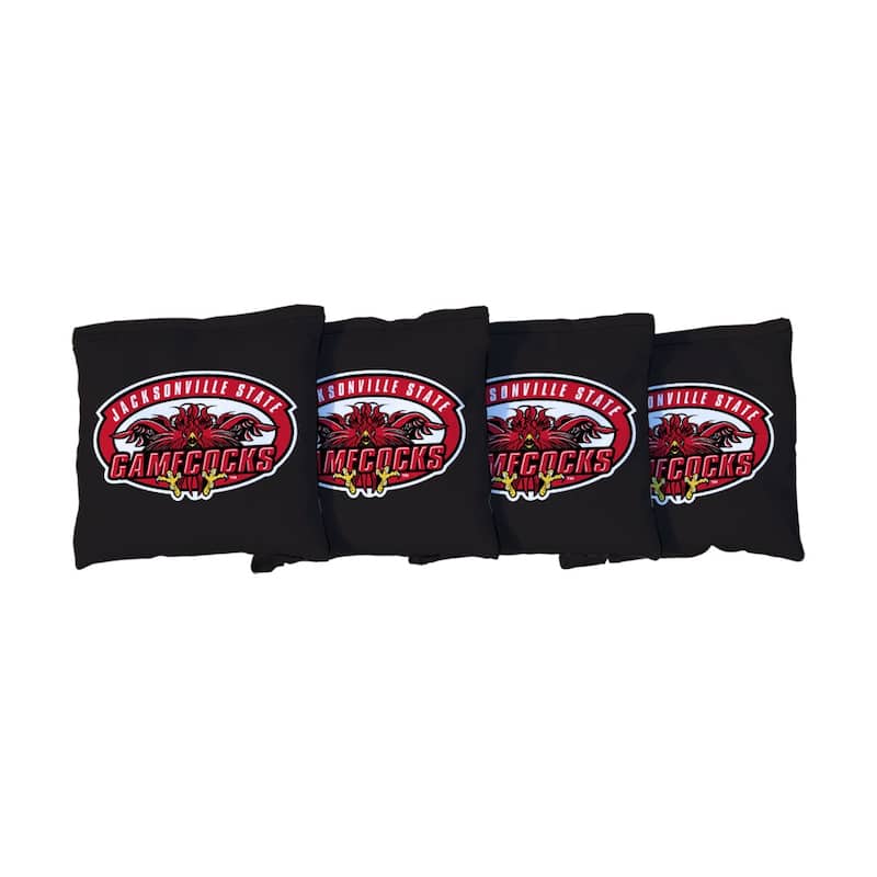 Jacksonville State Black Cornhole Bags - Corn Filled