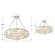 preview thumbnail 6 of 4, Palla 6 Light Antique Silver Chandelier - 24"W x 5.25"H x 24"D