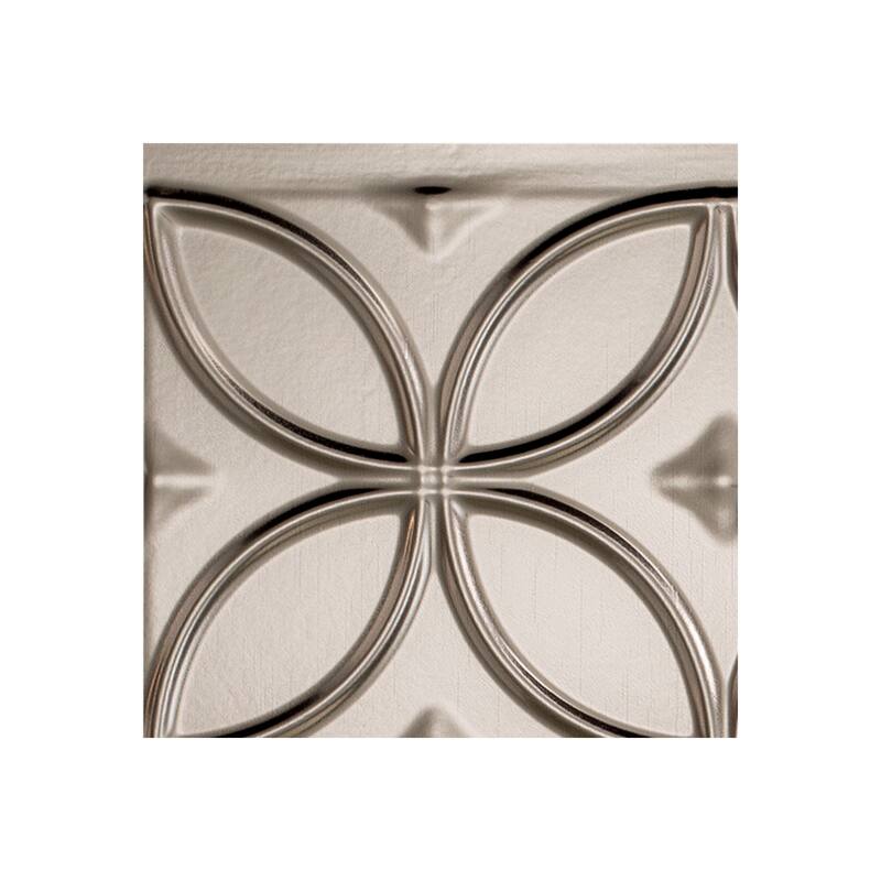FASÄDE Rings Decorative Vinyl Backsplash Panel - 6x6 Inch Sample - Brushed Nickel