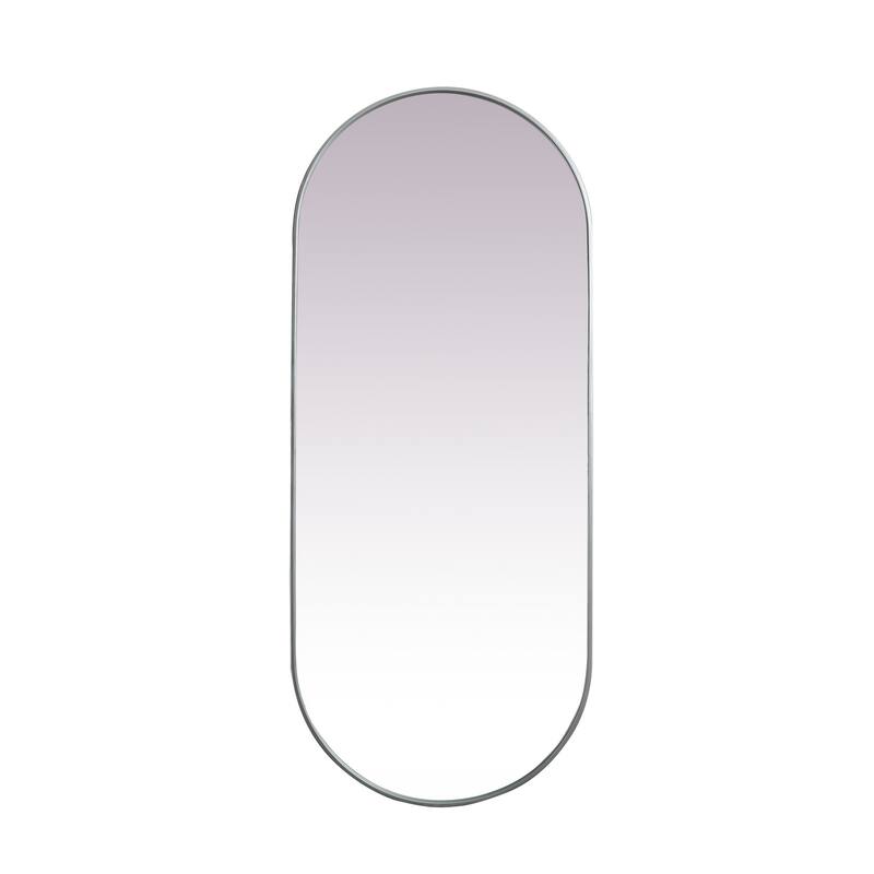 Elegant Lighting MR2A3072 Asha 30" W x 72" H Oval Framed Bathroom - Silver