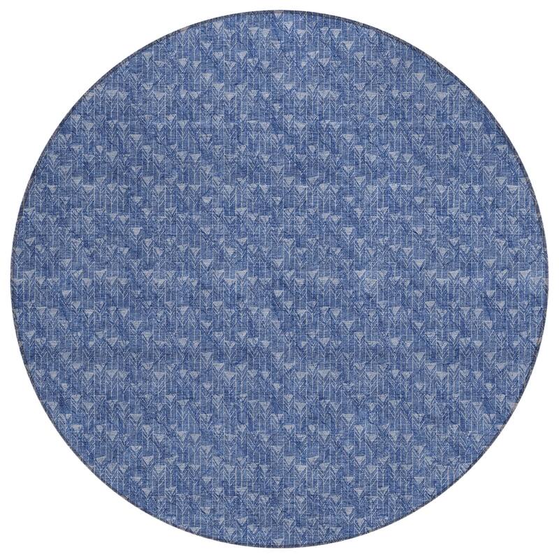 Alfiri Sleek Geometric Weather Resistant Timeless Fusion Outdoor Rug