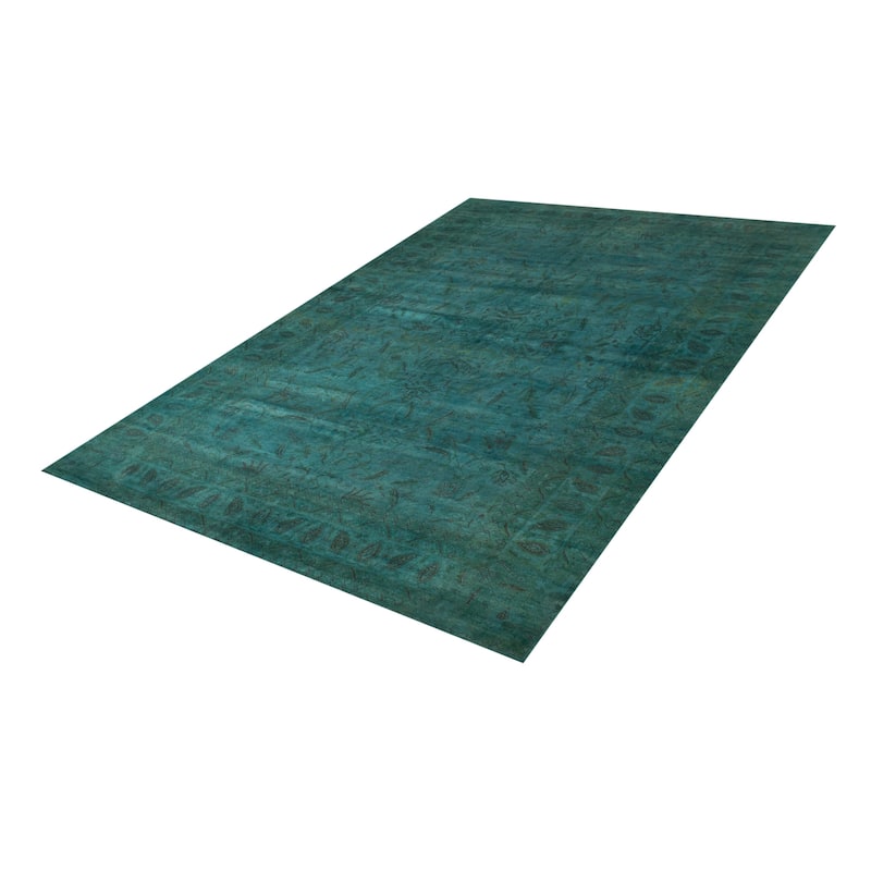 ECARPETGALLERY Hand-knotted Vibrance Mint Wool Rug - 9'11 x 14'0