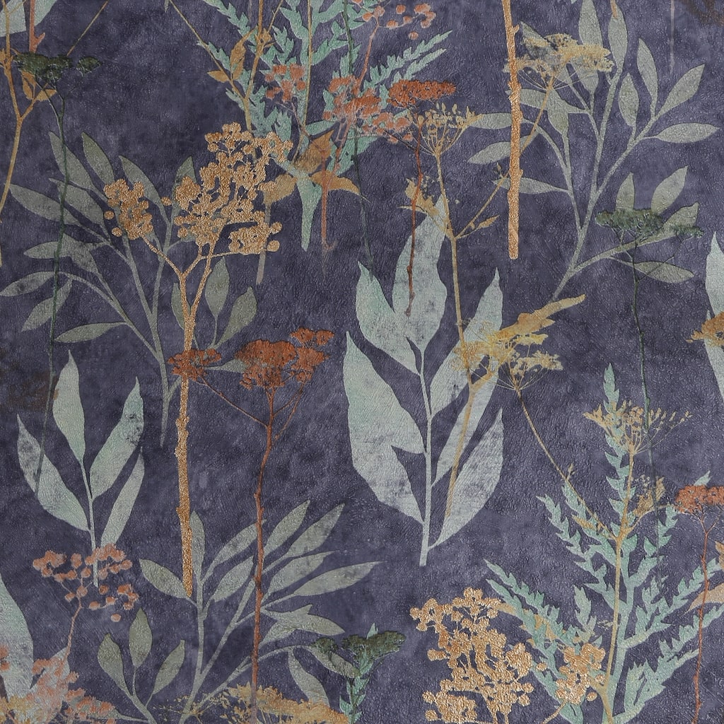 Solstice Navy Copper Wallpaper