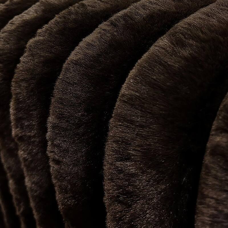 Roundhill Furniture Solenne Oversized Modern Sofa with Jumbo Corduroy Upholstery, Reversible Cushions, and Five Accent Pillows