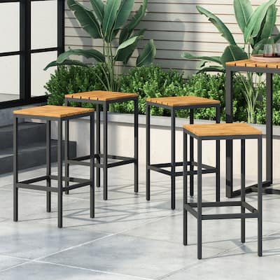 Carolina Acacia Wood Bar Stools by Christopher Knight Home