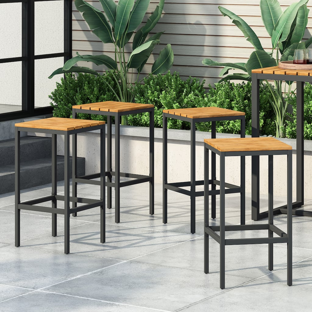 Carolina Acacia Wood Bar Stools by Christopher Knight Home