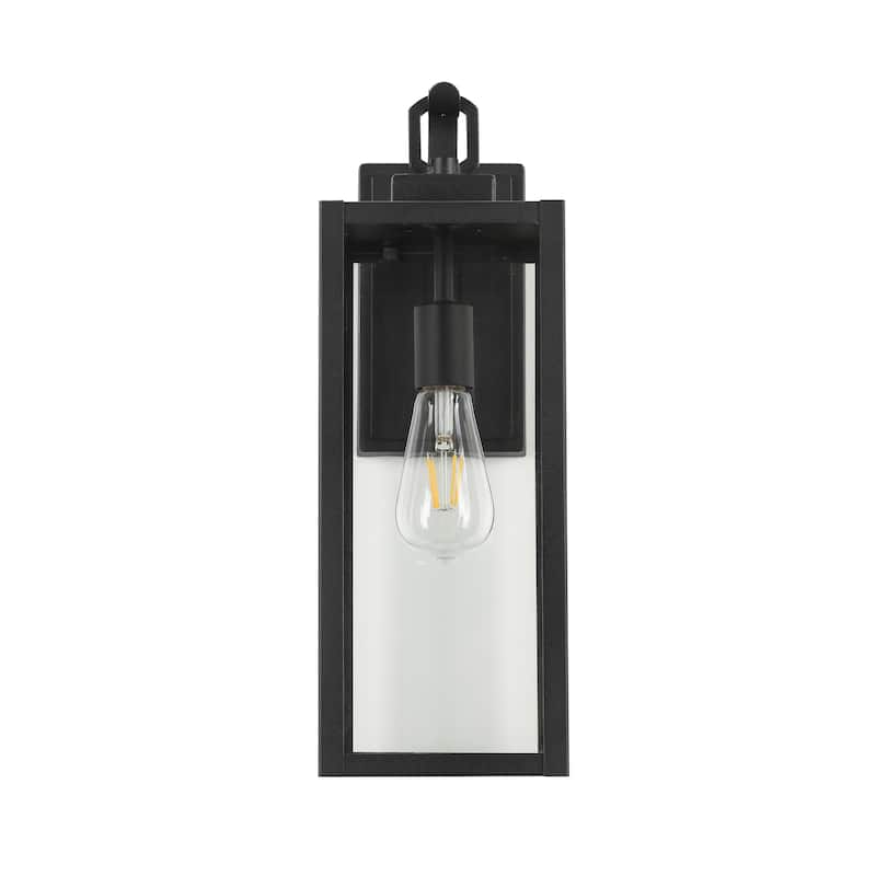 Vintage-Inspired Black Clear Glass Wall Lamp