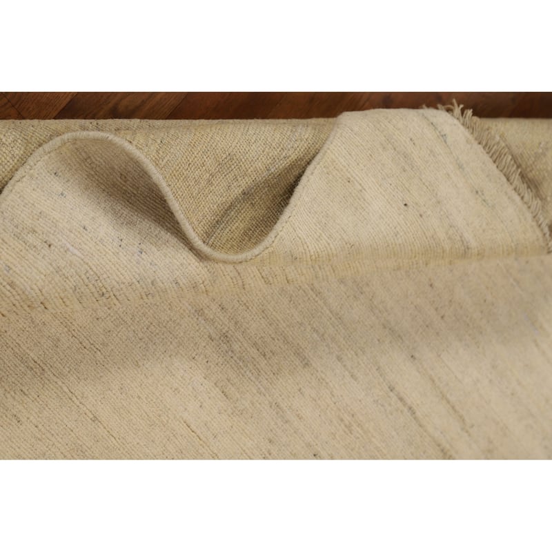 Solid Gabbeh Modern Accent Rug Handmade Nursery Wool Carpet - 3'10"x 5'11"