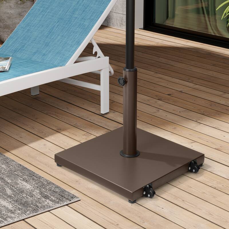 Outdoor Umbrella Base Stand Square Weighted for Patio Market Umbrella