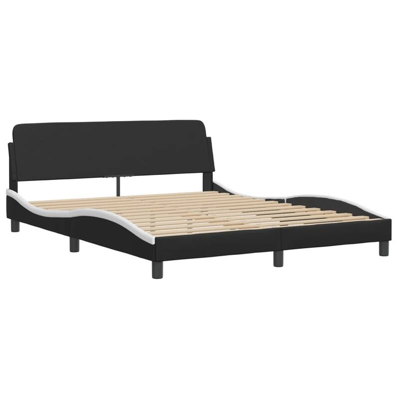 vidaXL Bed Frame Black and White