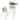 White Gold bowl Plant Pot,  Stand Planter, White, Set of 2