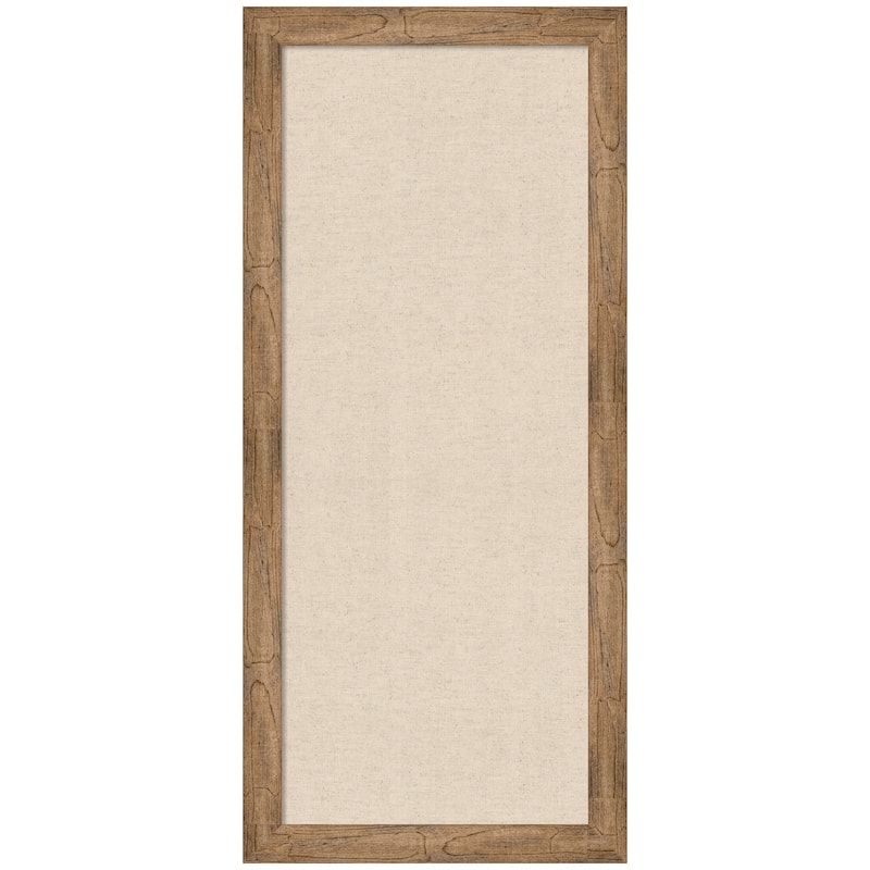 Kate and Laurel Pinboard Neutral Linen - 20x44 - Owl Brown Narrow