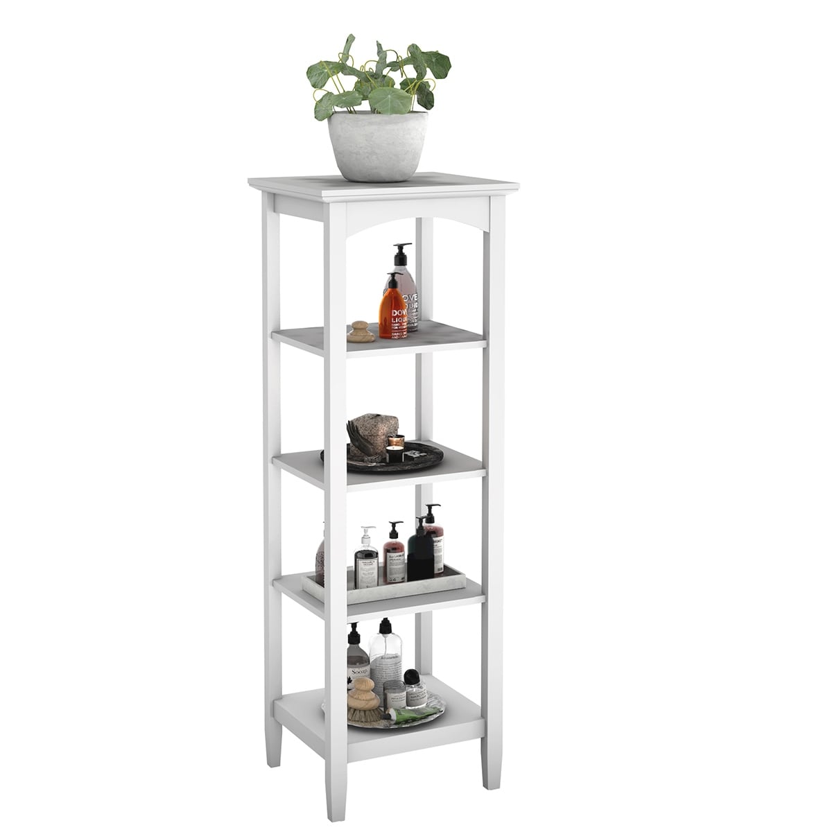 Costway 5 Tier Utility Shelves Storage Rack Multifunctional Freestanding Shelving Unit
