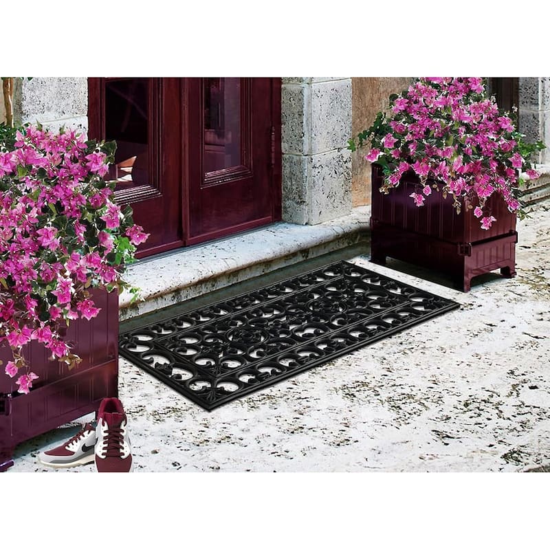 A1HC 100% Rubber Beautifully Hand Finished Elegant Large Doormat for Indoor Outdoor Use