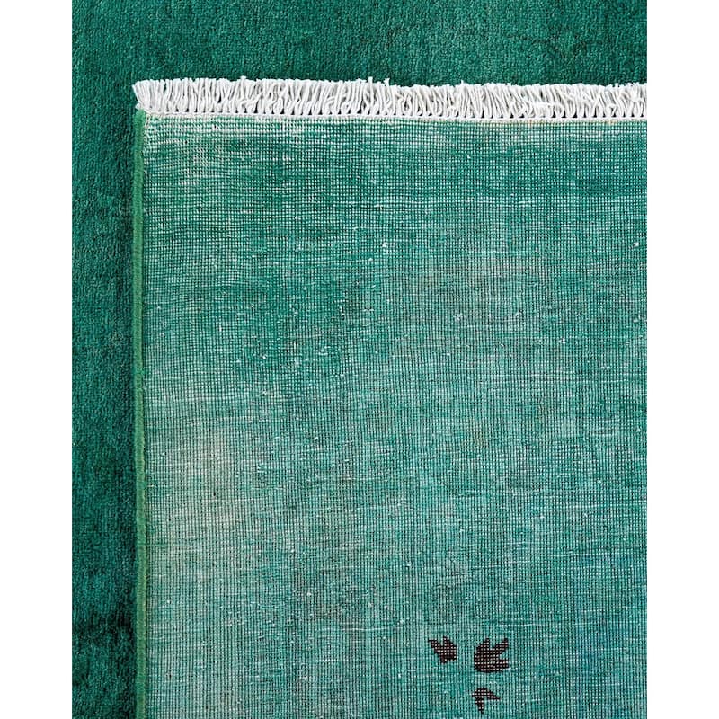 Contemporary Overdyed Wool Hand Knotted Area Rug - 10' 5" x 14' 8"