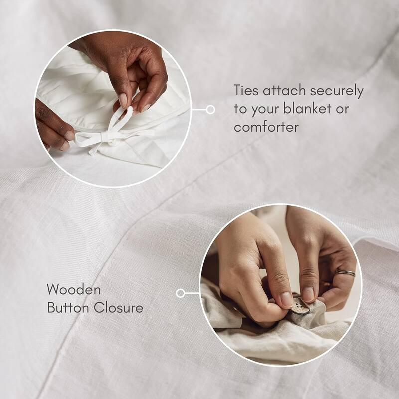 French Linen Duvet Cover for Weighted Blanket
