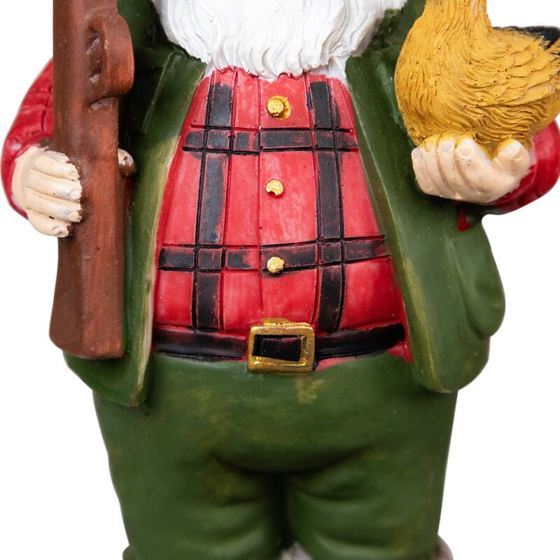 8.5" Hunter Santa with Duck Christmas Stocking Holder