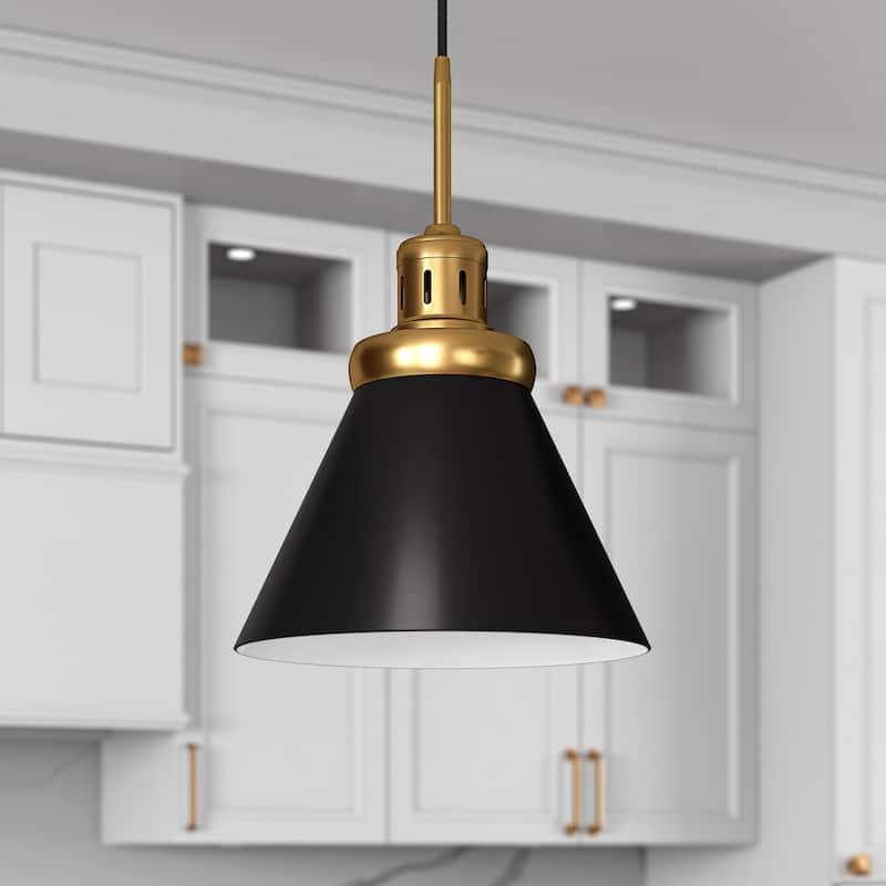 Zeno 12" Wide Pendant with Metal Shade