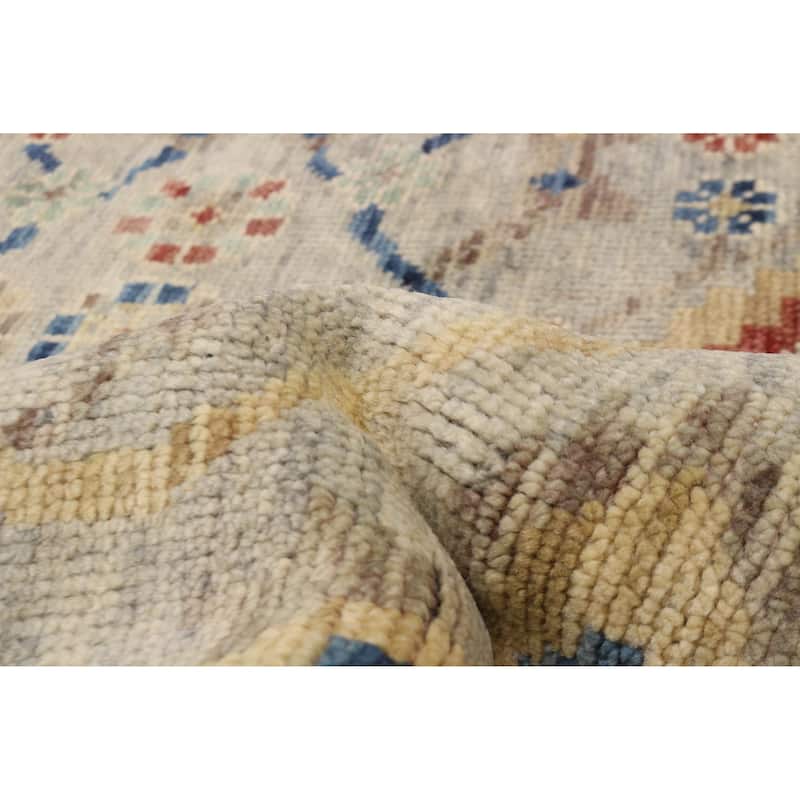 ECARPETGALLERY Hand-knotted Modern Oushak Light Grey Wool Rug - 8'2 x 9'10