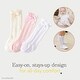 preview thumbnail 4 of 5, CozyWay Newborn Knee High Bow Socks, Mesh White Pink Cream, 3 pair