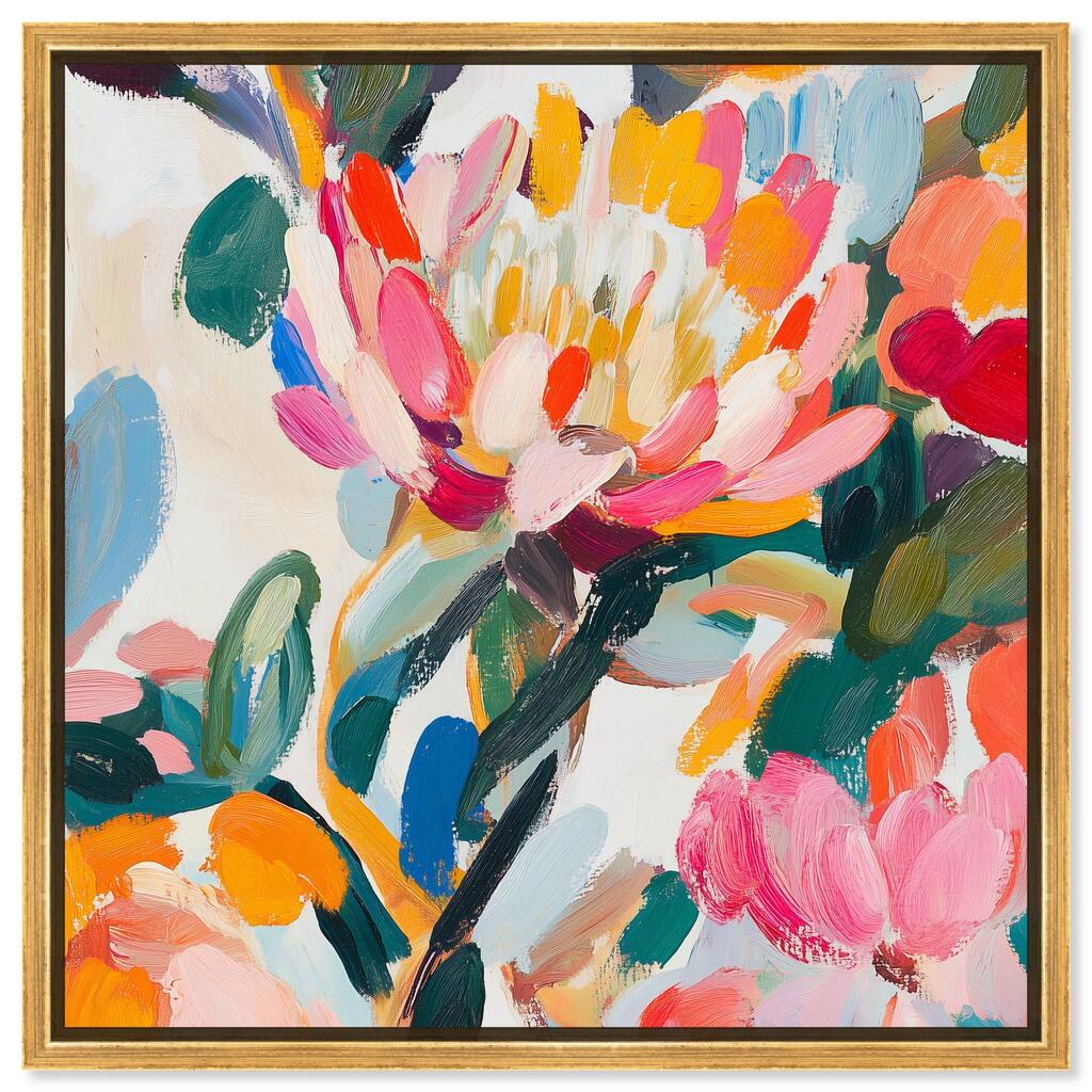 Lively Flora I Canvas by Art Remedy