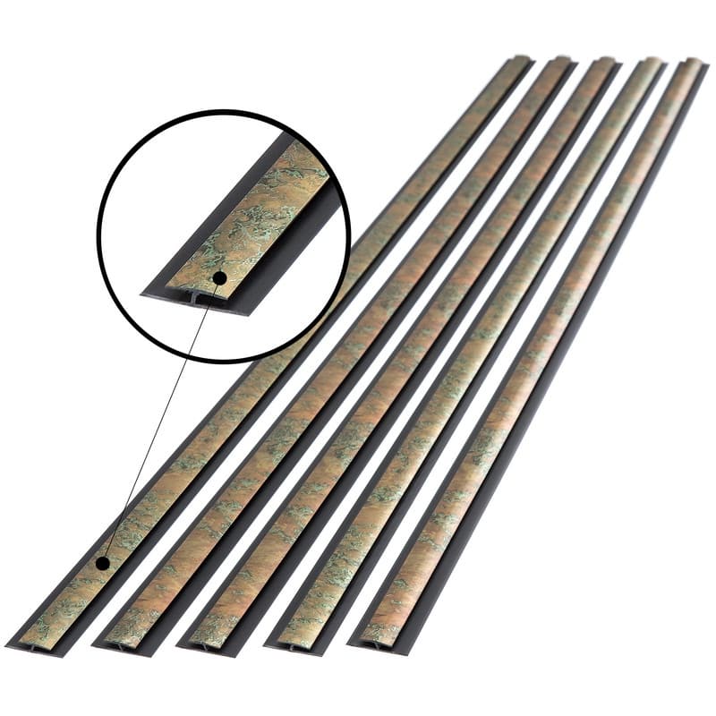 FASÄDE 47 in. Decorative Vinyl Divider Trim Copper Fantasy (5 Pack) - 5 Pack