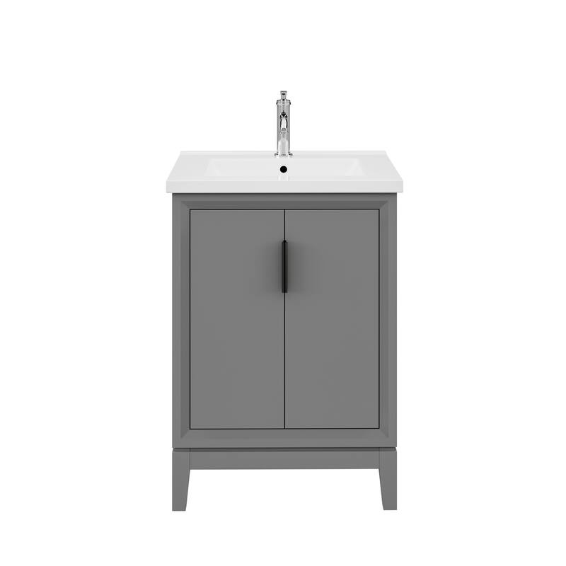 Elise 24 In. Ceramic Sink Top Vanity with Single Faucet