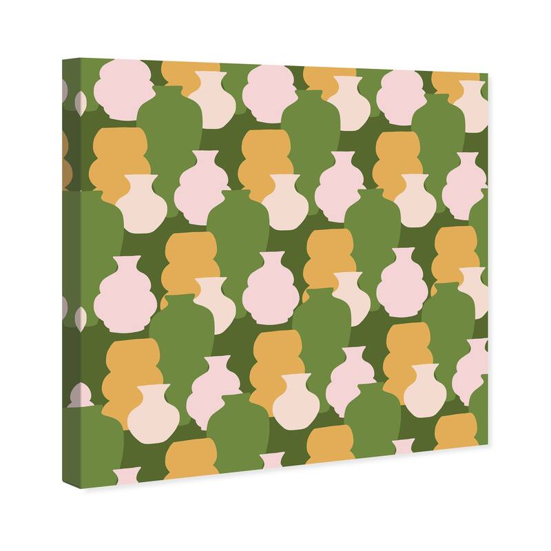 Wynwood Studio Canvas Abstract Cantaros Pattern Green and Modern & Contemporary Wall Art Canvas Print