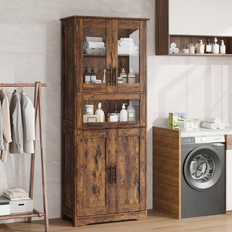 67" Tal Storage Cabinet with Glass Doors