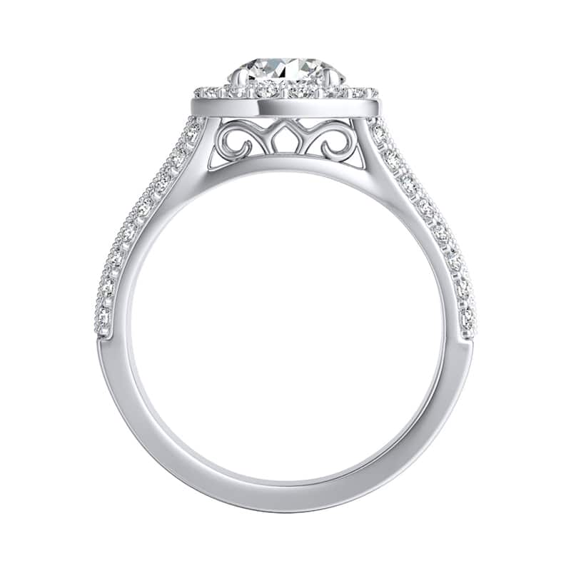 Auriya 14k Gold Vintage 1 carat TW Halo Diamond Engagement Ring (G-H, VS1-VS2)