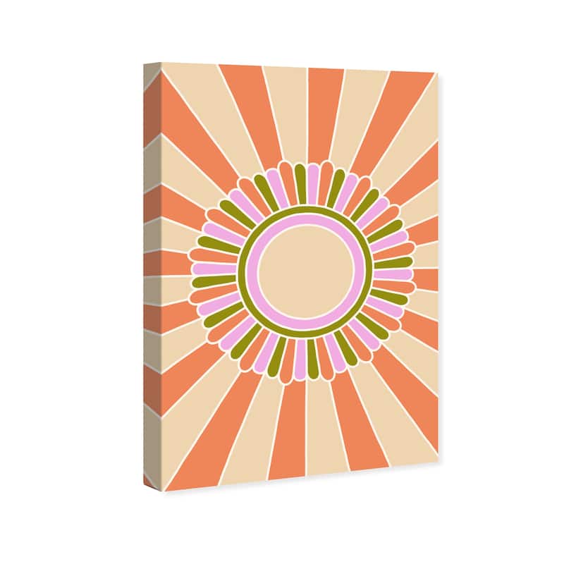 Wynwood Studio Canvas Abstract Hard Candy Rays Orange and Light Purple Modern & Contemporary Wall Art Canvas Print