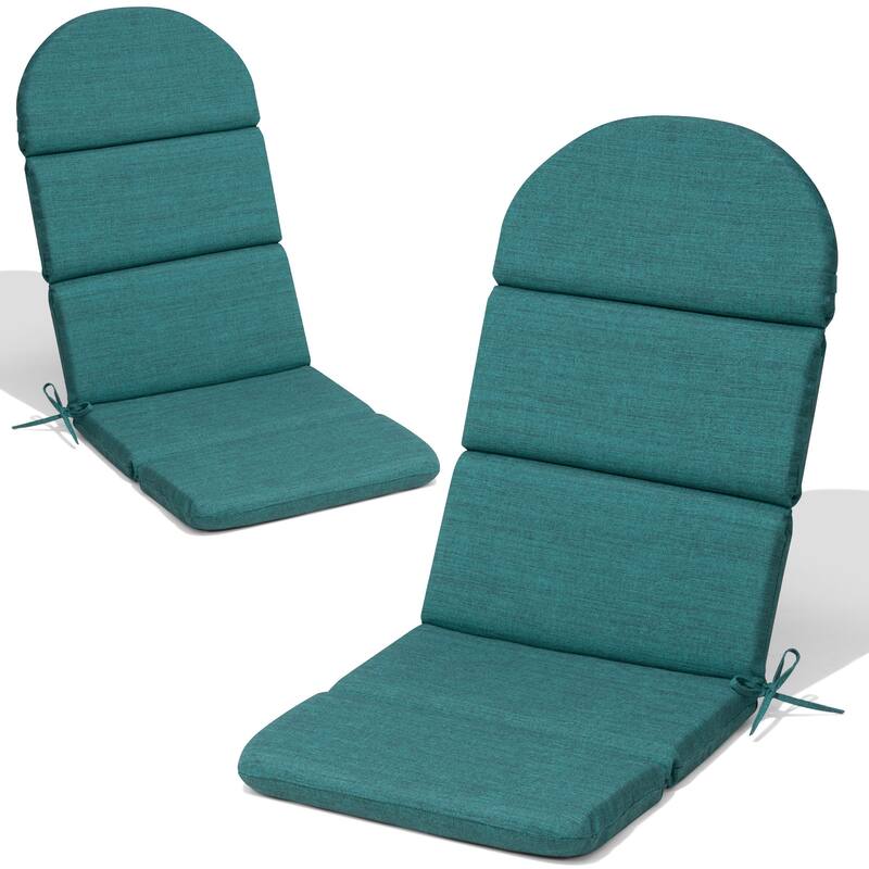 Patio Outdoor Adirondack Chair Cushion with Ties - 2PC - MALACHITE