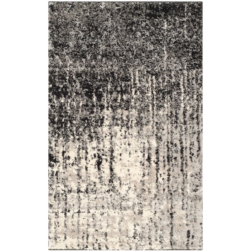 SAFAVIEH Retro Klazina Modern Abstract Rug - 2' x 3' - Black/Light Grey