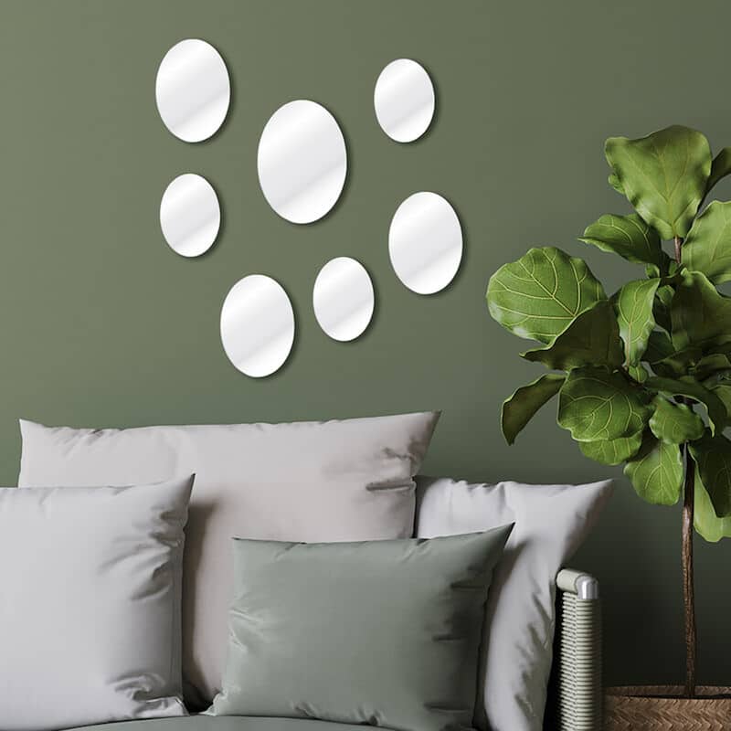 Elements Set of 7 Oval Wall Mirrors