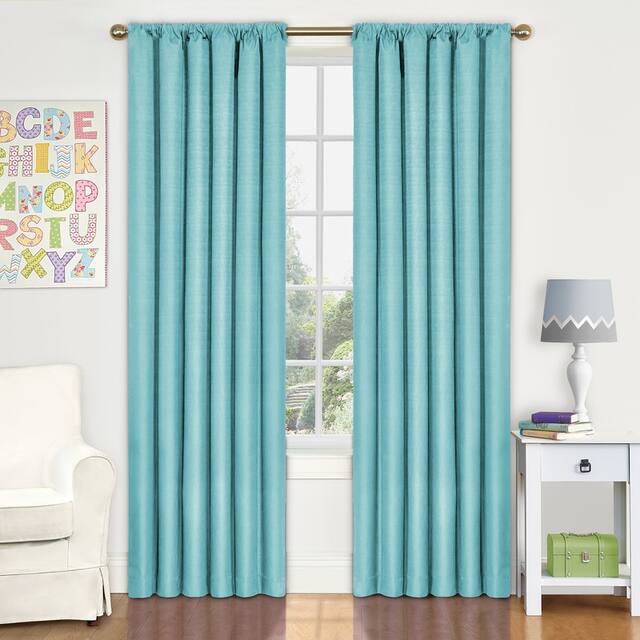 Eclipse Kendall Blackout Window Curtain Panel - 84 Inches - Pool