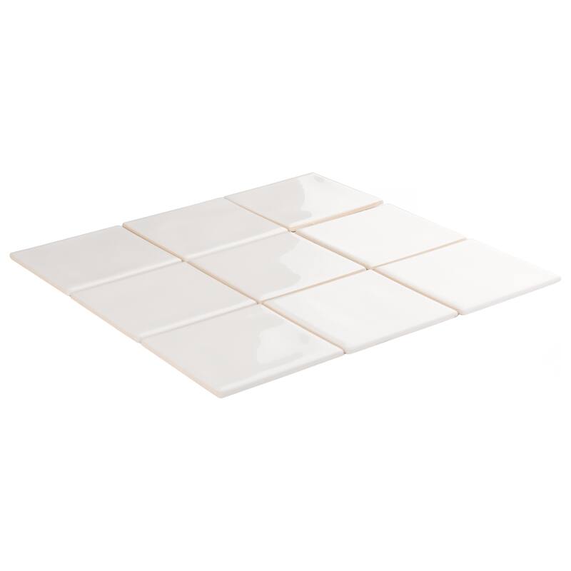Merola Tile Twist Square Soft Cream 11-3/4" x 11-3/4" Ceramic Mosaic Wall Tile
