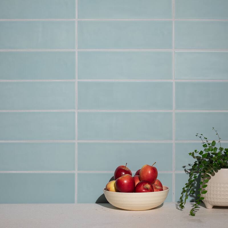 Bedouin 3.5 in. x 12 in. Ceramic Subway Wall Tile - 3.5 in. x 12 in. - Green Matte