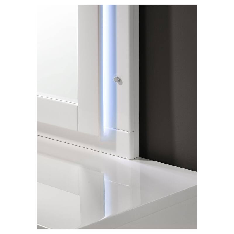 Dulcey White High Gloss 5-piece Queen Bedroom Set