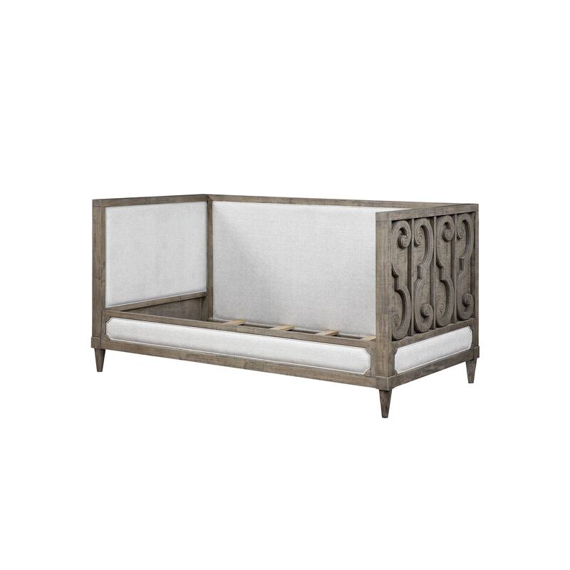 Artesia Tan Fabric & Salvaged Natural Finish Daybed (Twin) - Tan
