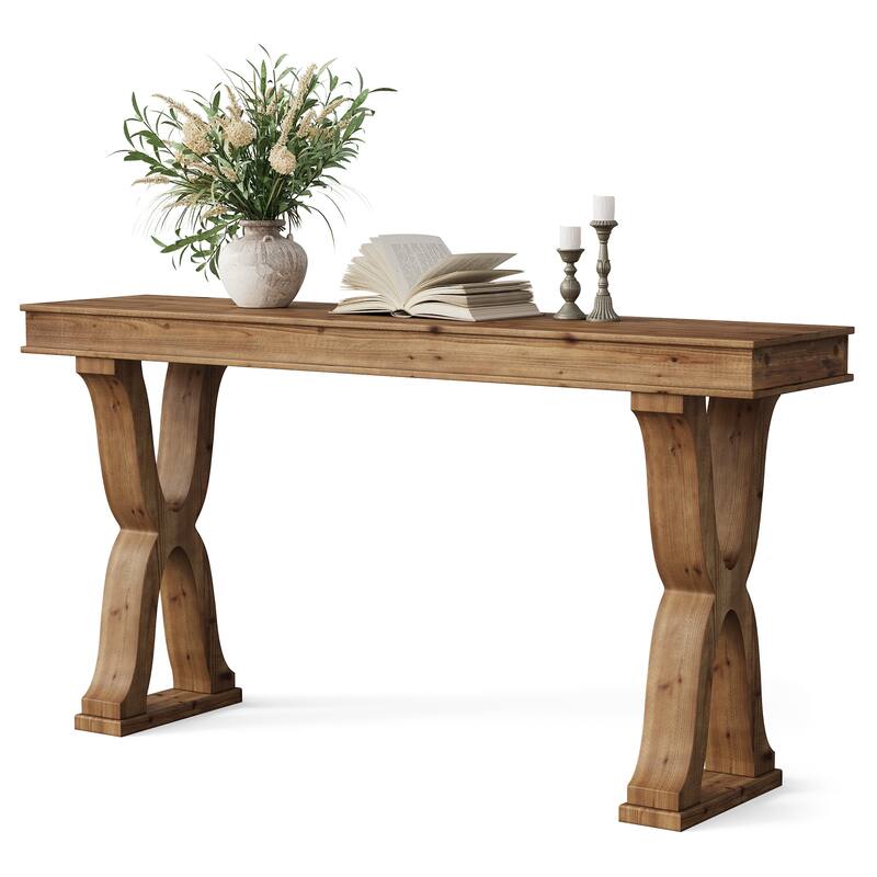 Solid Wood Console Table, Entryway Table, Long Sofa Side Hallway Foyer Table for Living Room