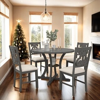 Round 5-Piece Dining Table and Chair Set - Bed Bath & Beyond - 41525068