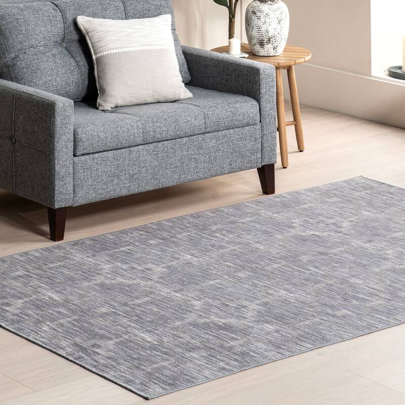 Nuloom Elia SpinClean Casual Geometric Machine Washable Area Rug