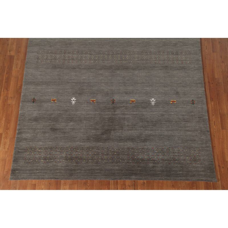 Tribal Gabbeh Oriental Area Rug Hand-Knotted Wool Carpet - 6'10"x 9'10"