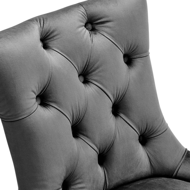 Silver Orchid Kornman Velvet Dining Side Chairs (Set of 2)