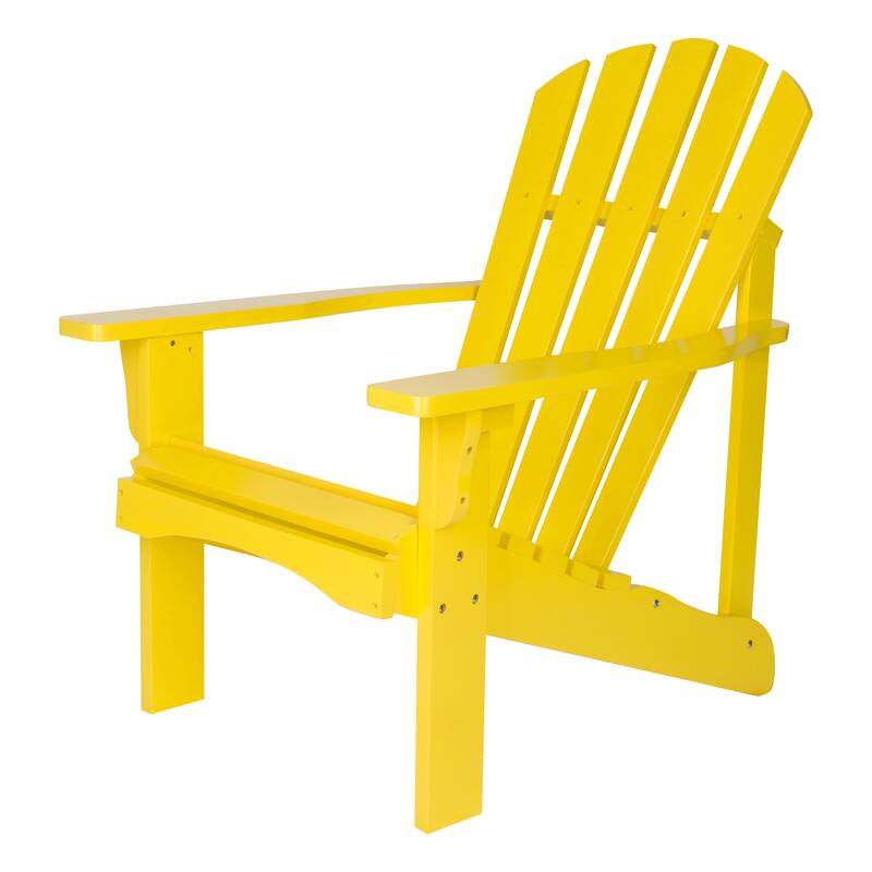 Jaxport Natural Wood Adirondack Chair - Lemon Yellow