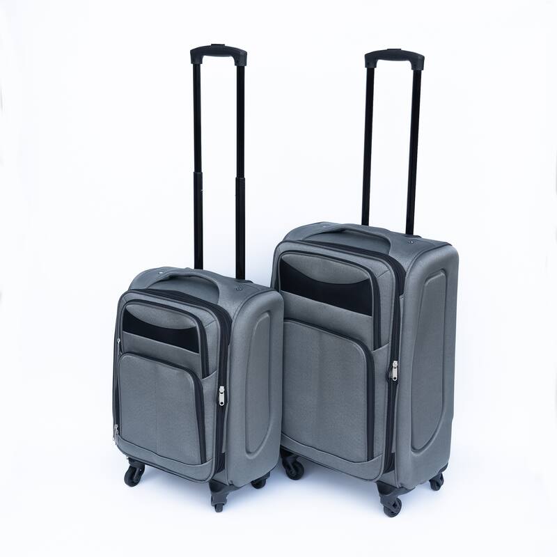 (20+24) Two-piece suitcase suitcase set Oxford trolley case without password lock universal wheel