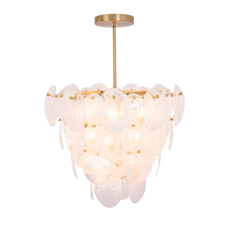 Artcraft Lily 13-Light Chandelier - Brushed Brass Finish